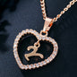 26 Letters Heart-Shaped Pendant Necklace