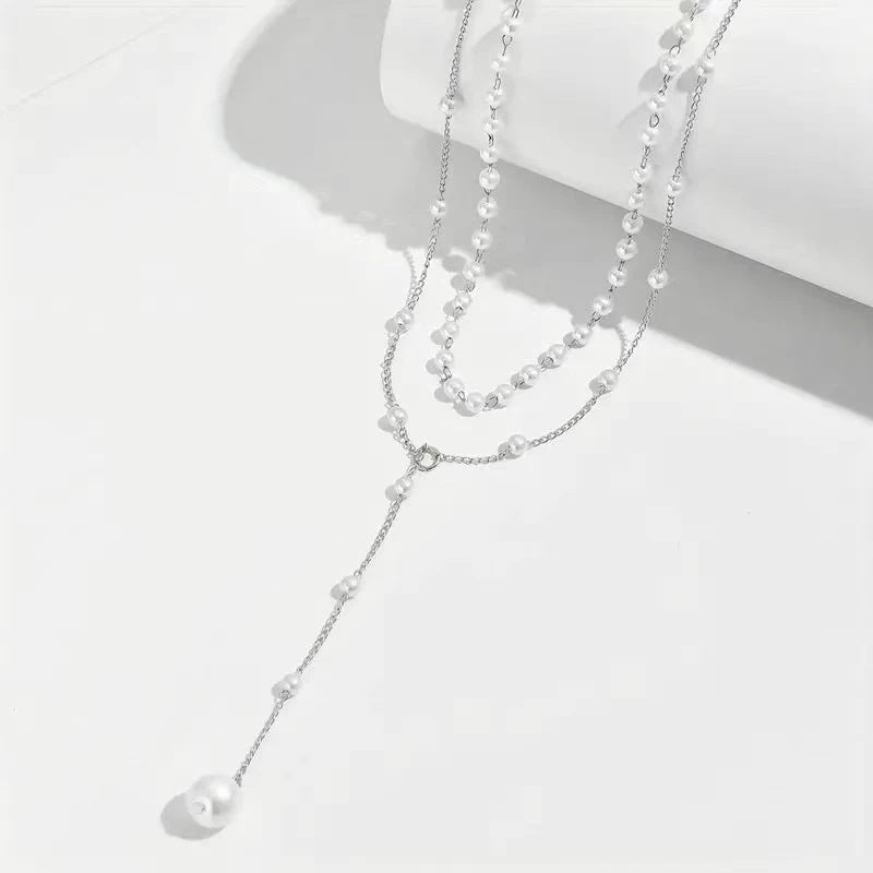 Elegant Double Layer Pearl Necklace