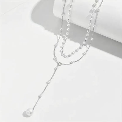 Elegant Double Layer Pearl Necklace