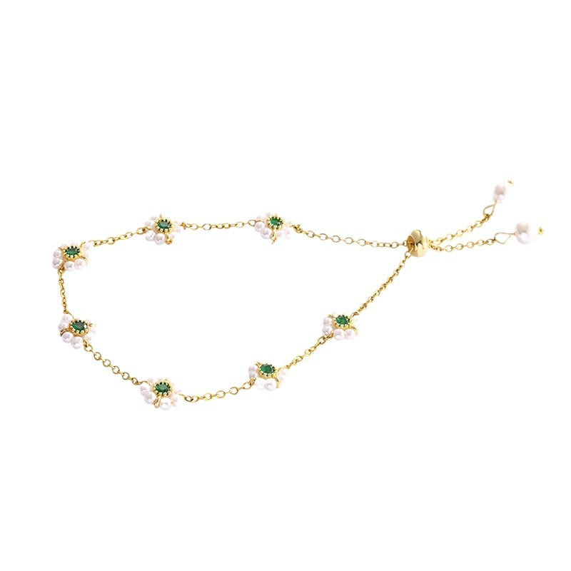 Pearl Flowers Adjustable Bracelet