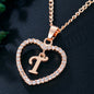 26 Letters Heart-Shaped Pendant Necklace