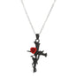 Love Rose Nail Cross Necklace for Women