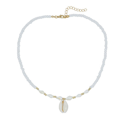 Conch White Bead Shell Necklace for Women