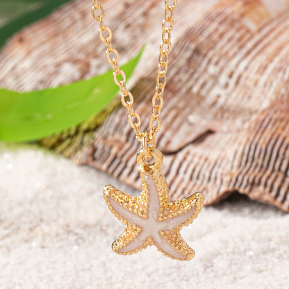 Dripping Starfish Pendant Necklaces