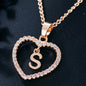 26 Letters Heart-Shaped Pendant Necklace