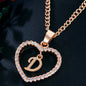 26 Letters Heart-Shaped Pendant Necklace