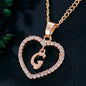 26 Letters Heart-Shaped Pendant Necklace