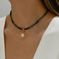 Rhinestone Dripping Sun Pendant Necklace