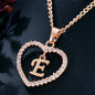 26 Letters Heart-Shaped Pendant Necklace