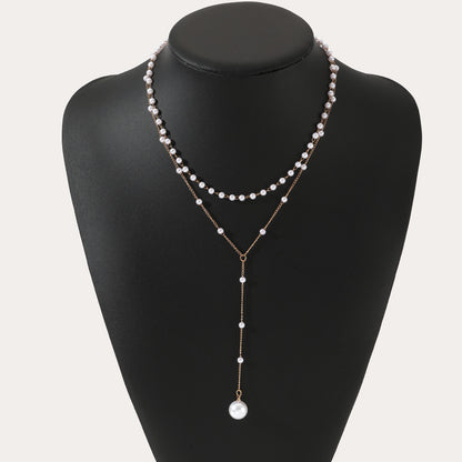 Elegant Double Layer Pearl Necklace
