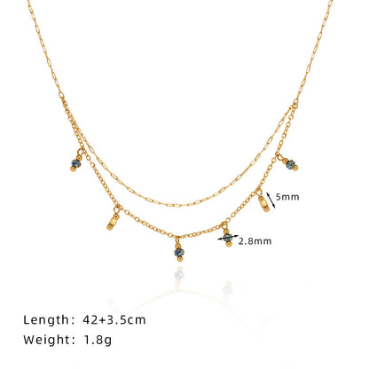 Antique Blue Beads Handmade Pendant Necklace