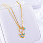 Vacation Style Colorful Butterfly Necklace & Bracelet Set