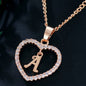 26 Letters Heart-Shaped Pendant Necklace