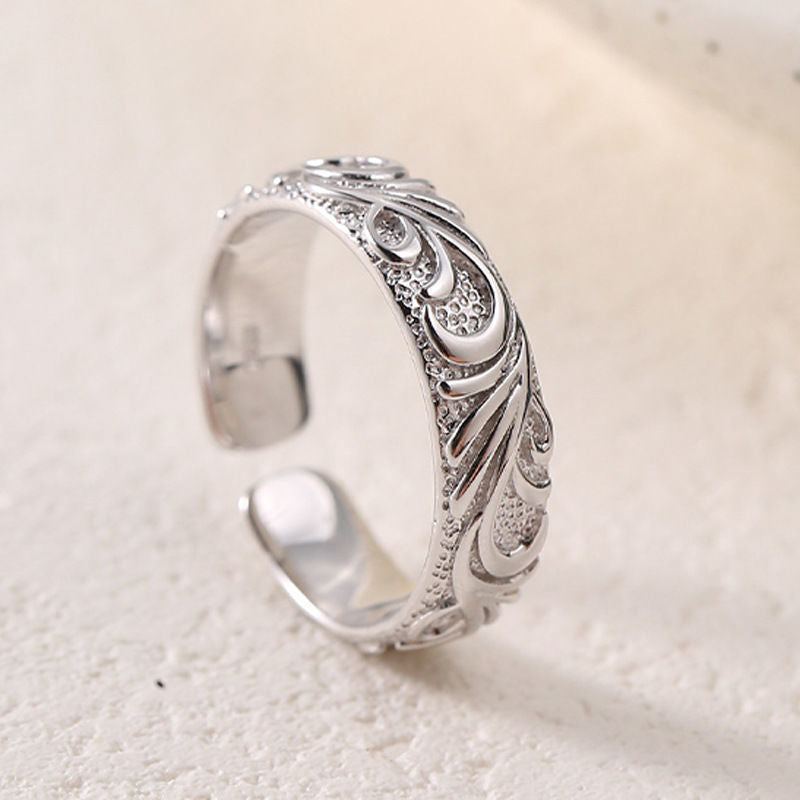 Retro Hip Hop Thai Silver Color Ring
