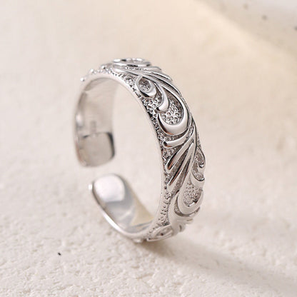 Retro Hip Hop Thai Silver Color Ring