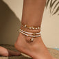 5-Piece Summer Anklet Set for Women