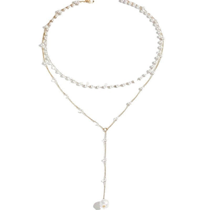 Elegant Double Layer Pearl Necklace