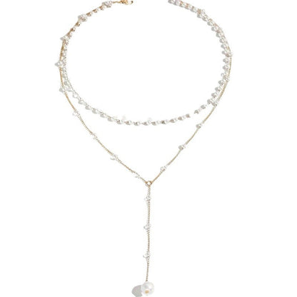 Elegant Double Layer Pearl Necklace