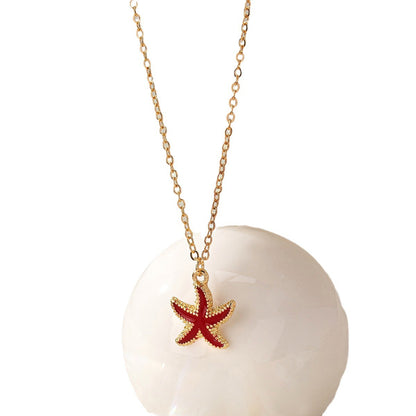 Dripping Starfish Pendant Necklaces