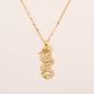 Zodiac Gold Dragon Pendant Necklace