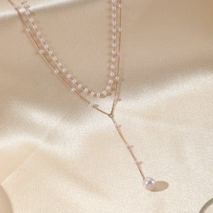 Elegant Double Layer Pearl Necklace