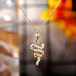 Zircon Snake Pendant Necklace