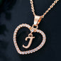 26 Letters Heart-Shaped Pendant Necklace