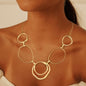 Hollow Round Irregular Pendant Necklace