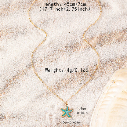 Dripping Starfish Pendant Necklaces