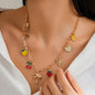 Ocean Wind Love Heart Pendant Chain Necklace