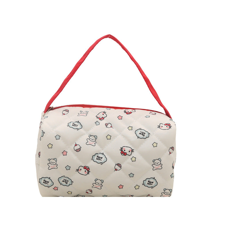 Fresh Floral Canvas Street Underarm Shoulder Bag