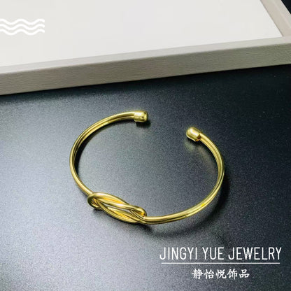 Love Knotted Brass Bracelet