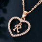 26 Letters Heart-Shaped Pendant Necklace