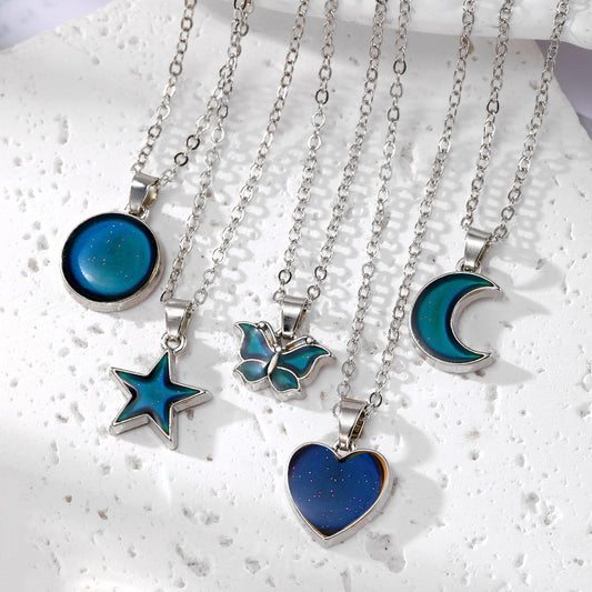 Colour-Changing Mood Pendant Necklace