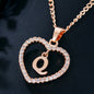 26 Letters Heart-Shaped Pendant Necklace