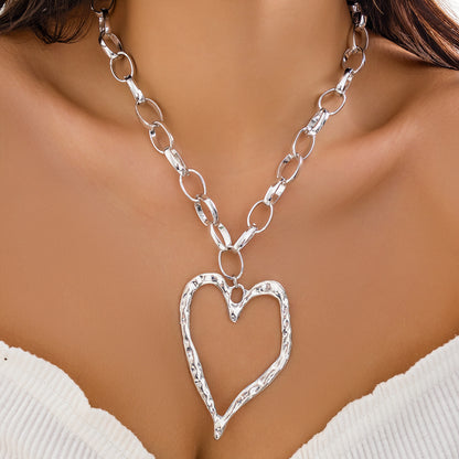 Big Heart Pendant Necklace