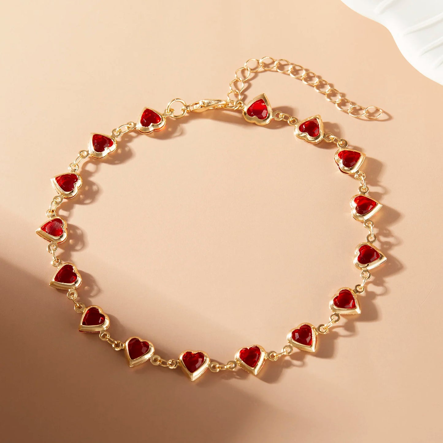 Love Heart Crystal Anklet