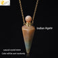 Natural Stone Cone Perfume Bottle Necklace