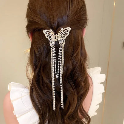 Butterfly Hair Clip with Long Tassels