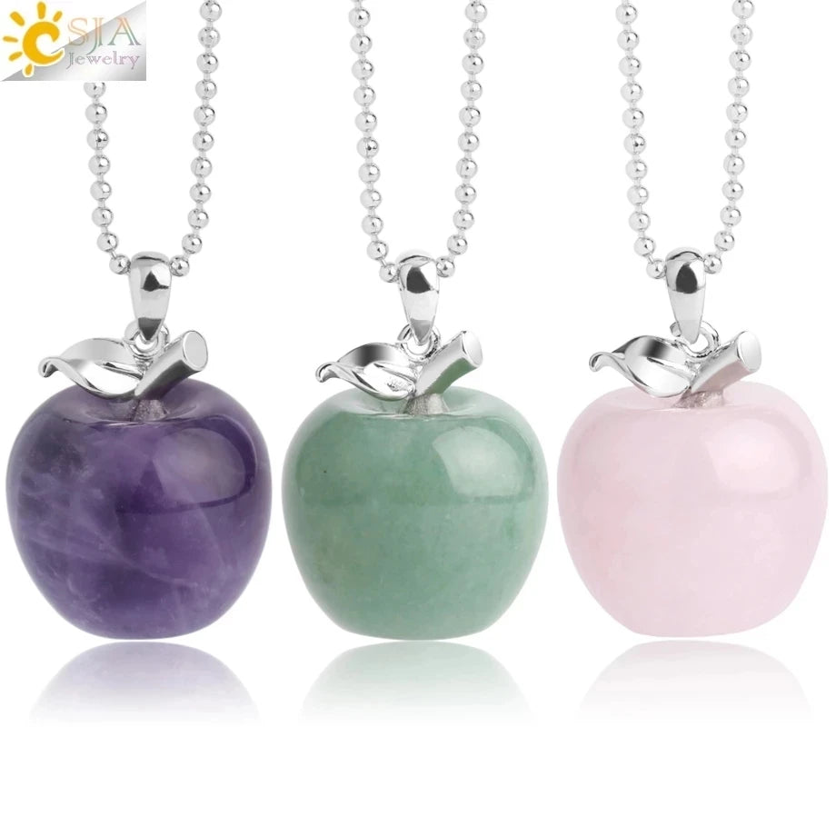 Natural Stone Cone Perfume Bottle Necklace