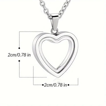 Ashes Necklace with Glass Urn Heart Necklace