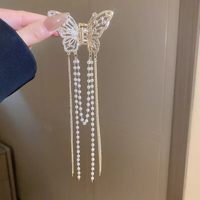 Butterfly Hair Clip with Long Tassels