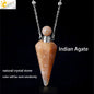 Natural Stone Cone Perfume Bottle Necklace