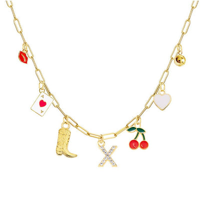 A-Z 26-Letter Diamond Initial Necklace, Multi Pendant - Trendy Radar