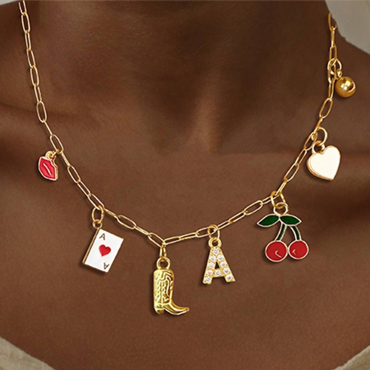 A-Z 26-Letter Diamond Initial Necklace, Multi Pendant - Trendy Radar