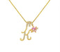 A - Z Alphabet Elegant Blue Heart Necklace with Zircons - Trendy Radar