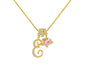 A - Z Alphabet Elegant Blue Heart Necklace with Zircons - Trendy Radar