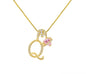 A - Z Alphabet Elegant Blue Heart Necklace with Zircons - Trendy Radar