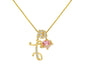 A - Z Alphabet Elegant Blue Heart Necklace with Zircons - Trendy Radar