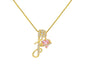A - Z Alphabet Elegant Blue Heart Necklace with Zircons - Trendy Radar